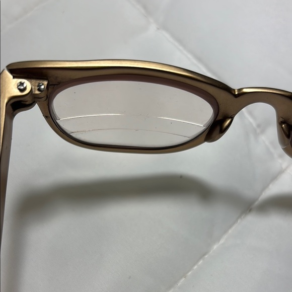 Vintage Tura Gold Cat-Eye Eyeglasses Mid-Century with Snakeskin Case - Picture 7 of 15